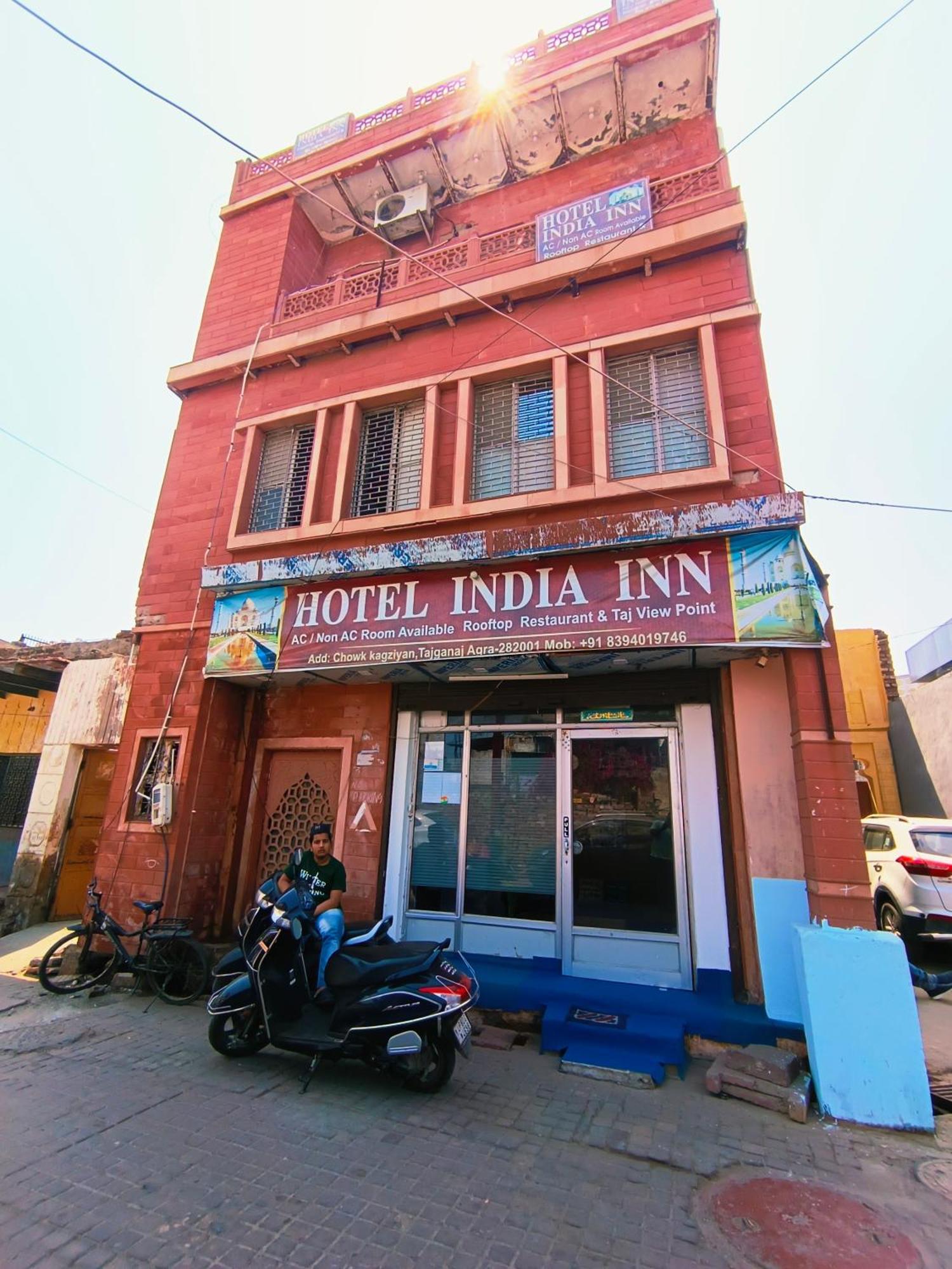 Hotel India Inn Walking Distance From Taj Mahal-- Rooftop Taj Mahal View Агра Экстерьер фото