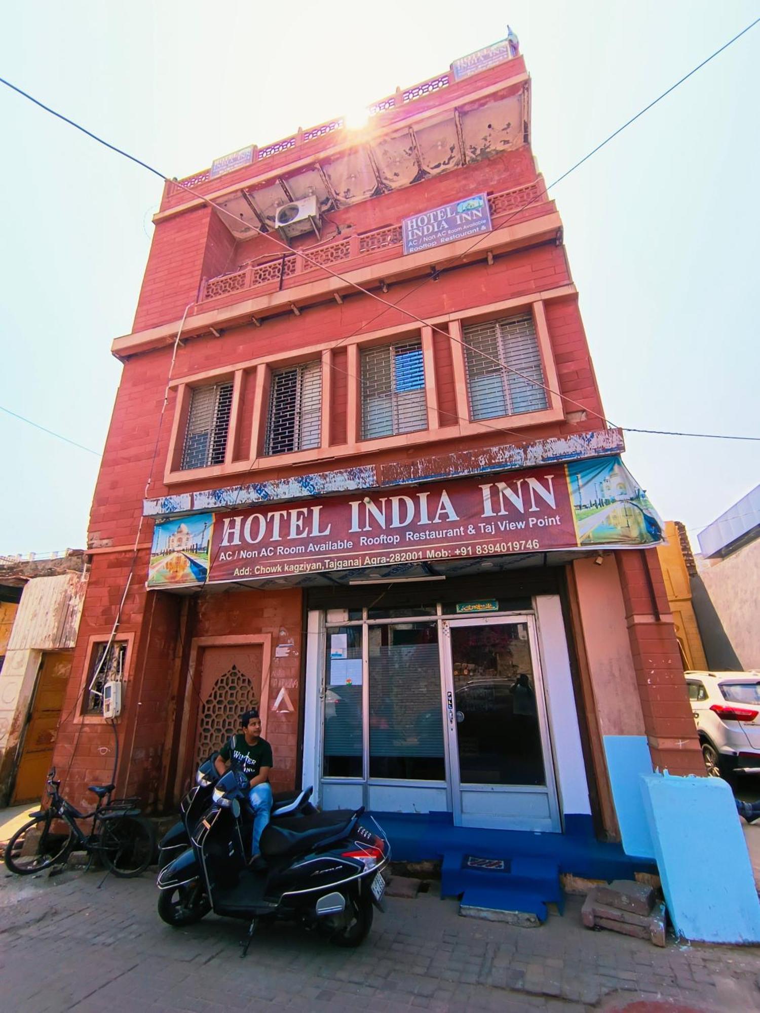 Hotel India Inn Walking Distance From Taj Mahal-- Rooftop Taj Mahal View Агра Экстерьер фото